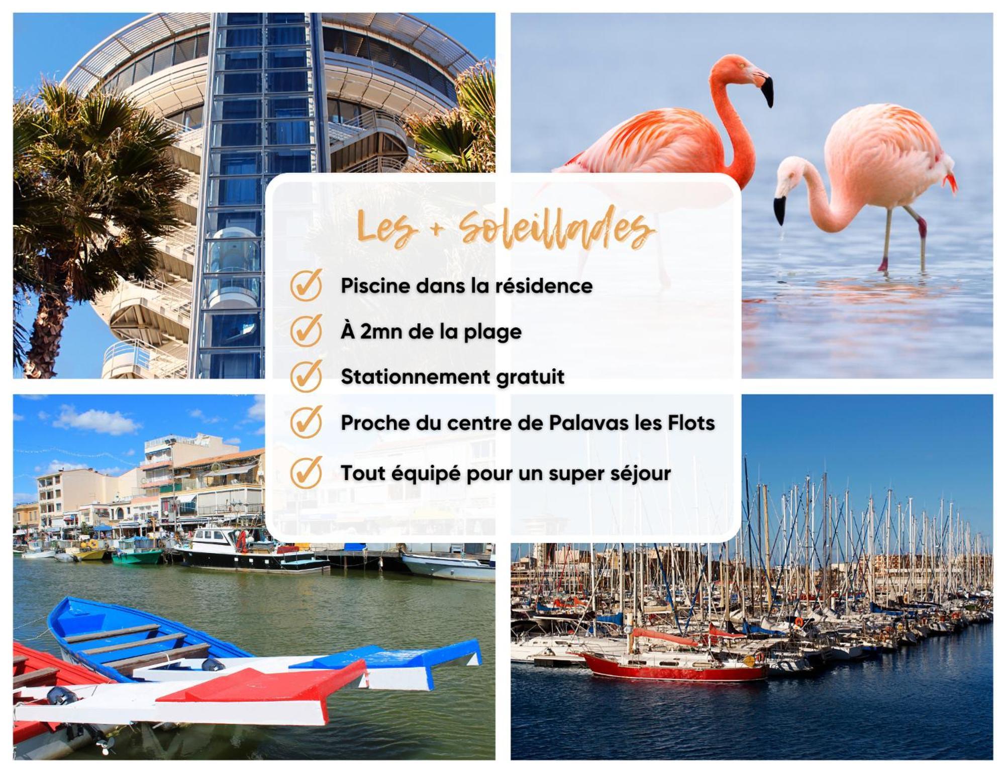 Les Soleillades - Plage, Piscine, Parking! Палава-ле-Фло Экстерьер фото